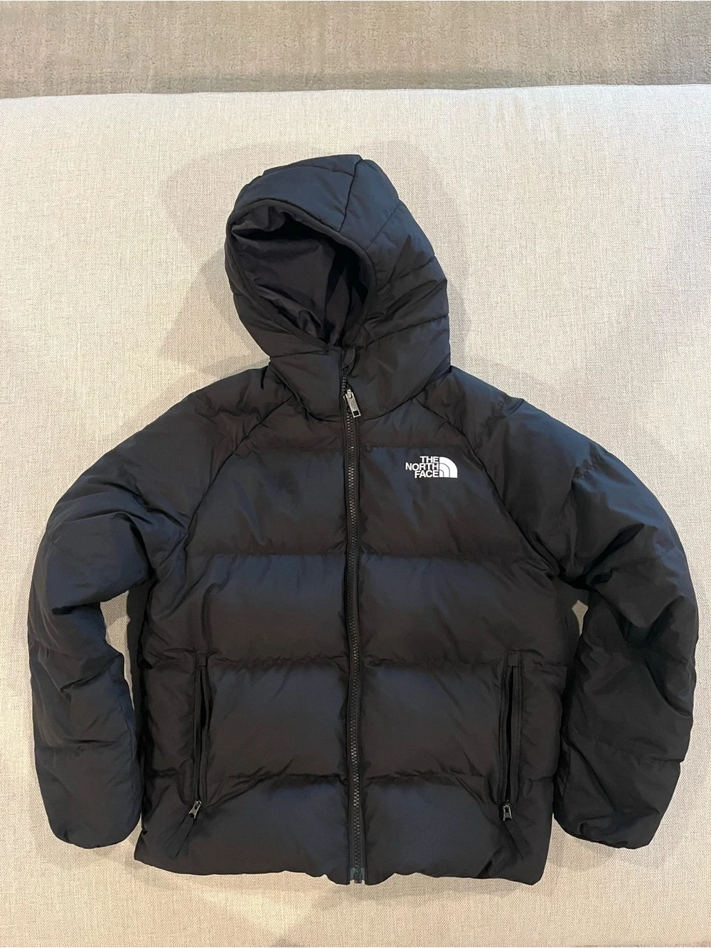 The North Face 600 Kids Black Hooded Puffer Coat